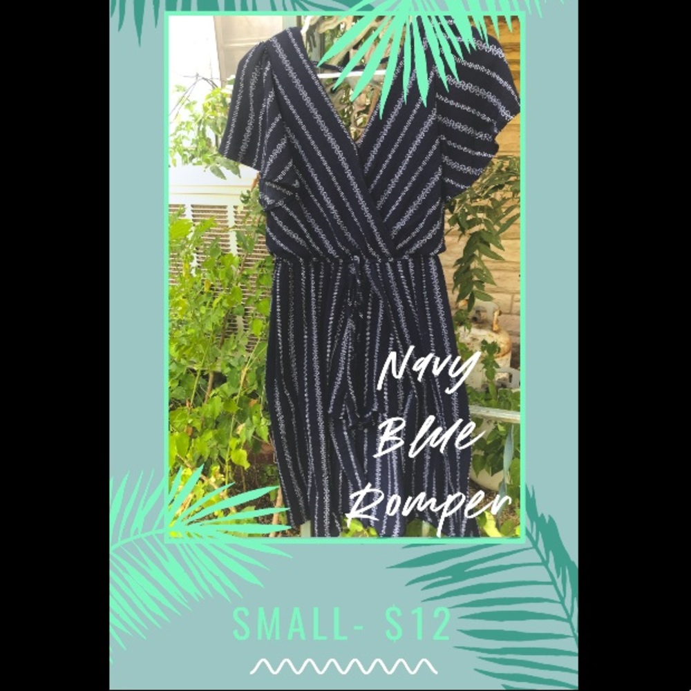Navy Blue Romper